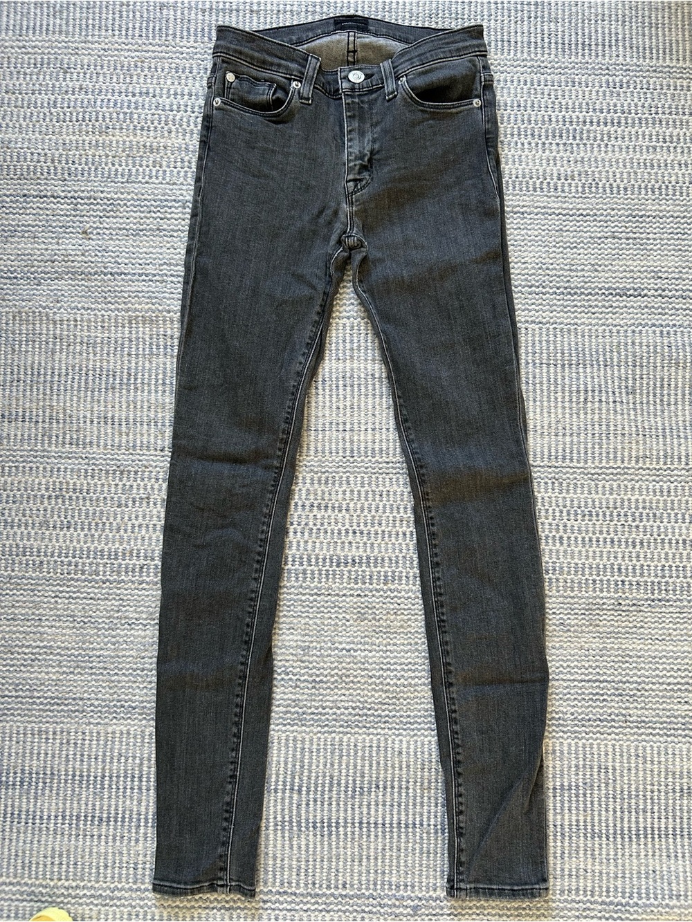 Hudson Black-Gray Washed Slim Jeans
